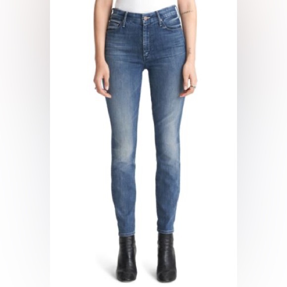 MOTHER • jeans the high waisted looker ankle double espresso 24 designer denim - Picture 1 of 14
